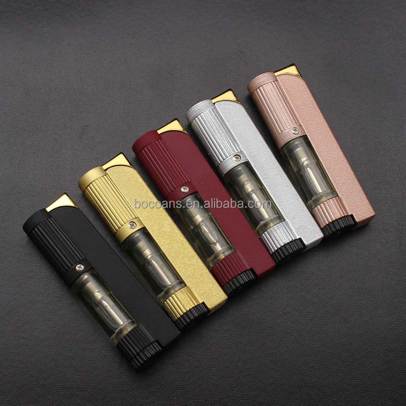 ZY029 metal windproof lighter direct injection inflatable lighter visual fuel gas tank lighter wholesale