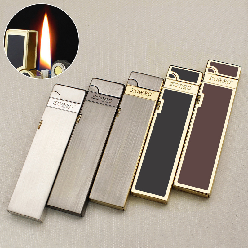 ZORRO  Z725 001   Small and Portable Grinding Wheel Lighter Metal Kerosene Cigar Lighter Wholesale