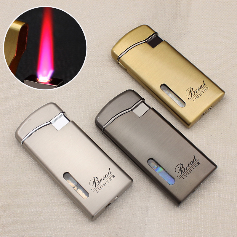 BD281 Creative Windproof Lighter Metal Visible Gas Warehouse Filling Cigarette Lighter Wholesale