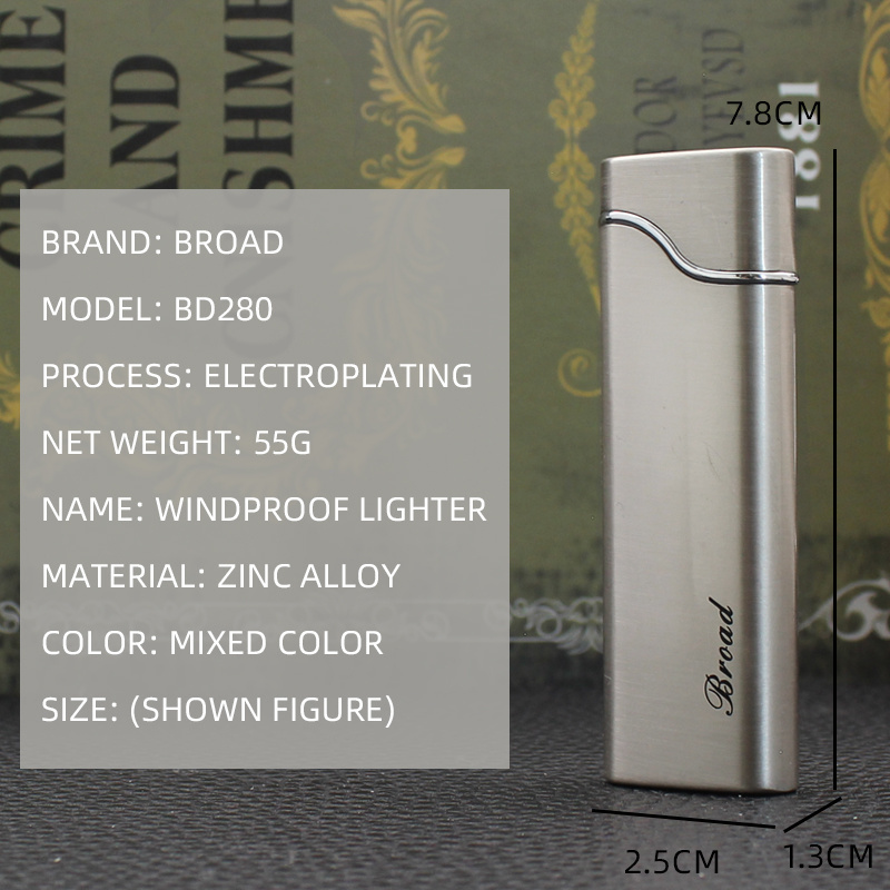 BD280   creative business windproof lighter metal gas cigarette lighter outdoor cigarette set wholesale