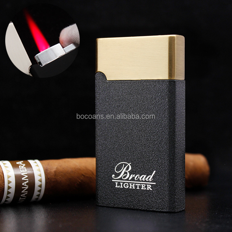 BD235-6   metal inflatable lighter creative wrinkle paint red flame windproof lighter cigarette set wholesale