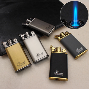 BD431   Creative Jet Flame Lighter Metal Men's Personalized Windproof Cigarette Lighter Cigarette Wholesale