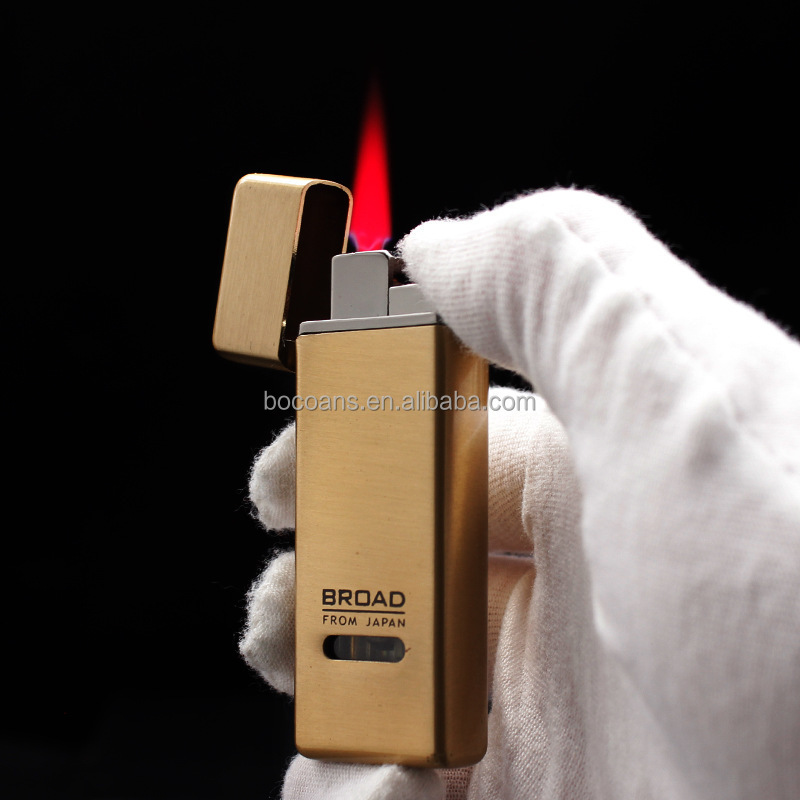 BD250  creative inflatable lighter windproof Red Flame cigarette lighter personalized metal cigarette lighter wholesale