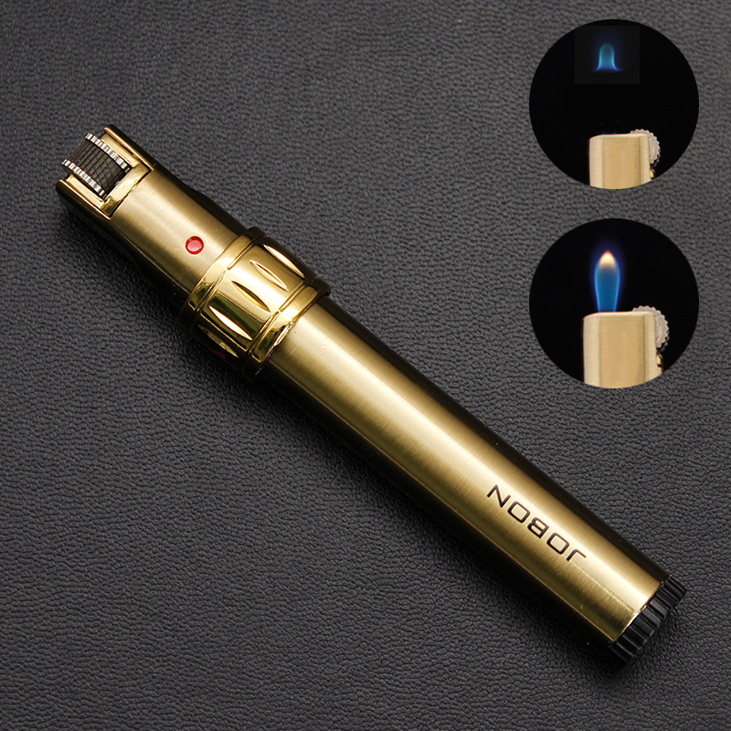 JOBON ZB638-1 Creative long inflatable lighter personalized grinding wheel Open Flame cigarette lighter gifts wholesale