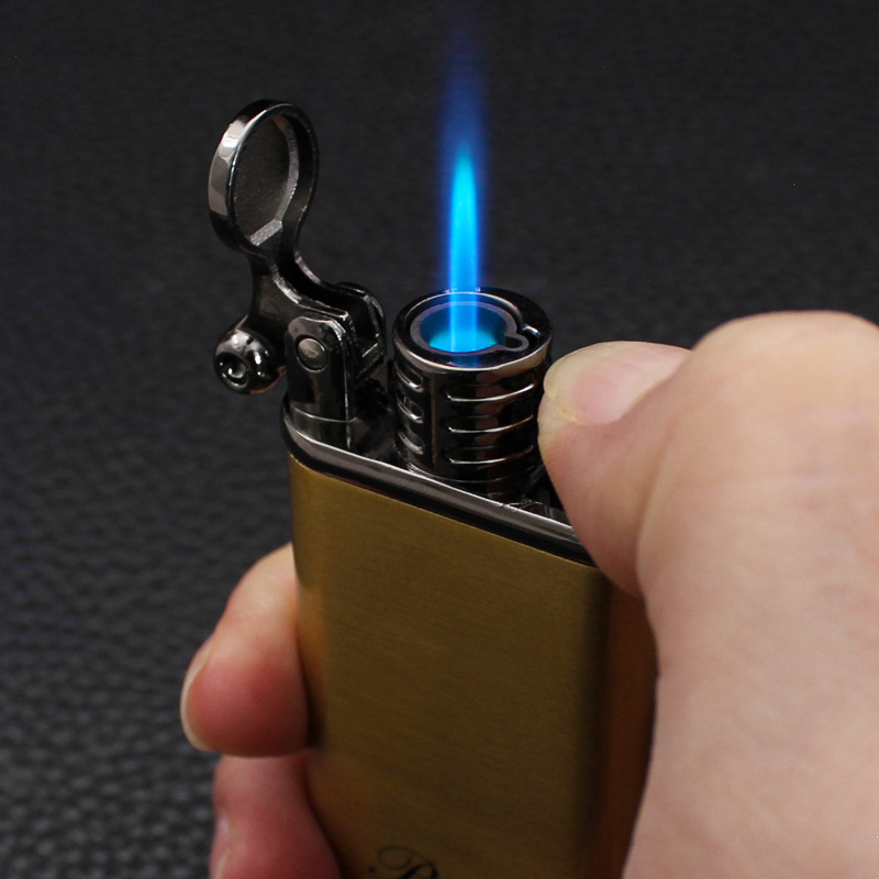 BD431   Creative Jet Flame Lighter Metal Men's Personalized Windproof Cigarette Lighter Cigarette Wholesale