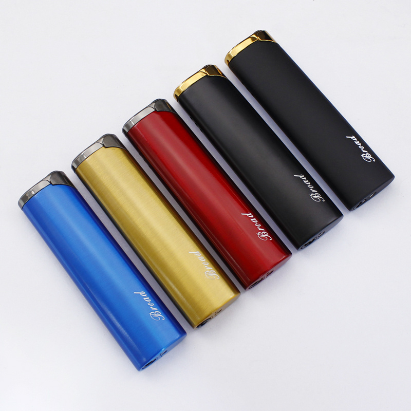 BD269-2    Creative Windproof Red Flame Lighter Metal Inflatable Cigarette Lighter Cigarette Wholesale