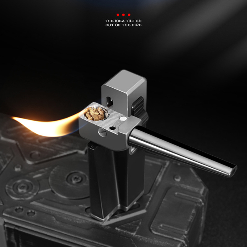 JOBON   ZB7002   New Metal Folding Integrated Inflatable Oblique Flame Open Flame Lighter Gift Box Wholesale