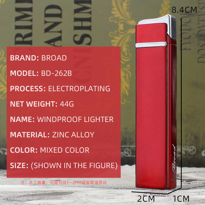 BD262B   creative windproof green flame lighter metal gas cigarette lighter outdoor cigarette set wholesale