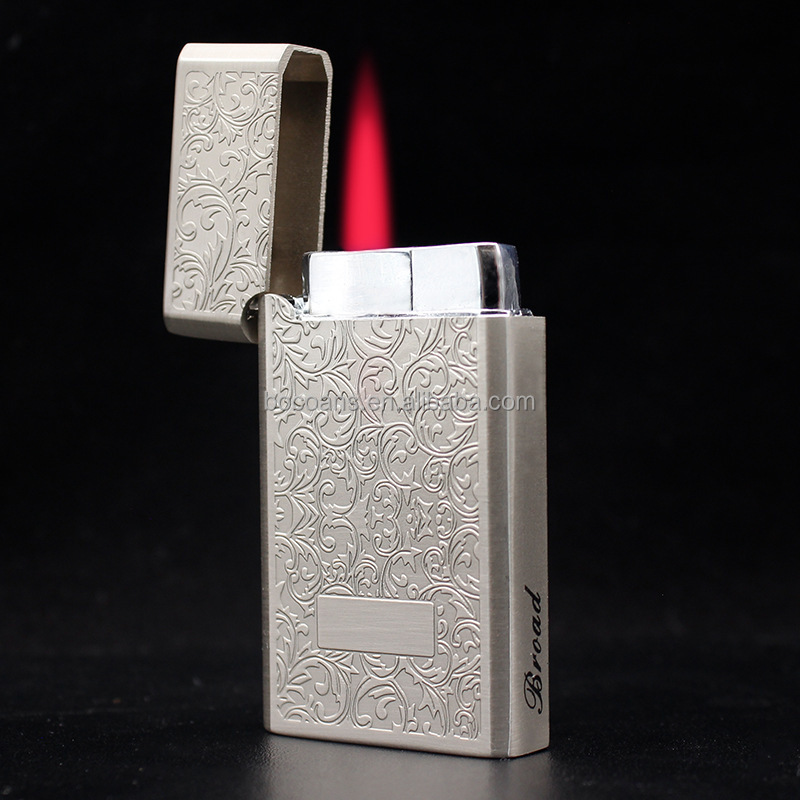 BD235-1  creative retro relief craft inflatable lighter metal windproof lighter inflatable cigarette lighter wholesale