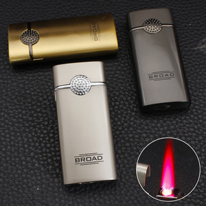 BD203  Creative Windproof Red Flame Lighter Metal Inflatable Cigarette Lighter Cigarette Wholesale