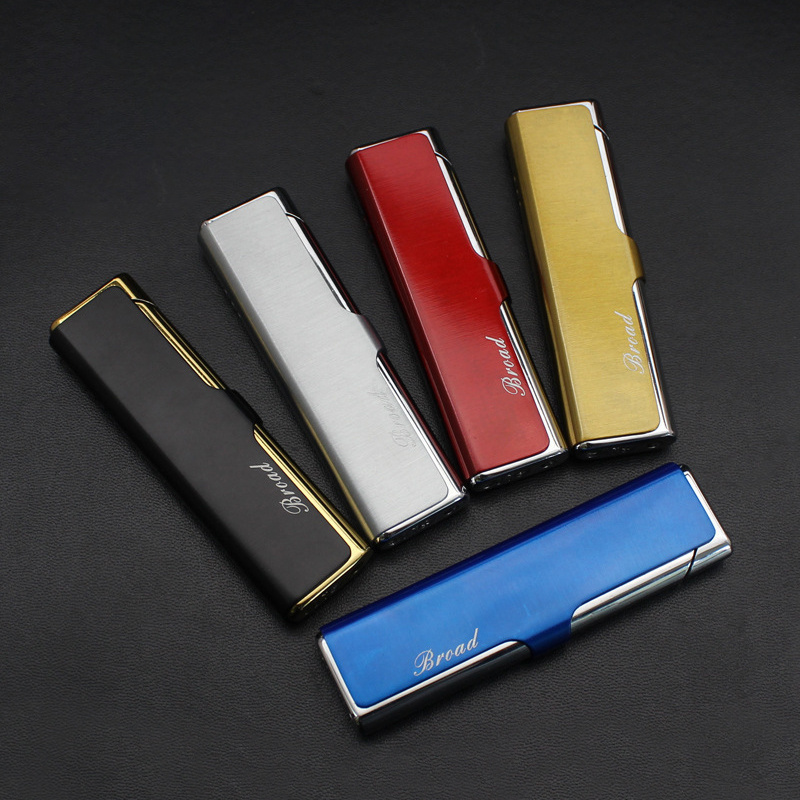 BD271-1   creative metal classic style windproof lighter inflatable cigarette lighter cigarette set wholesale