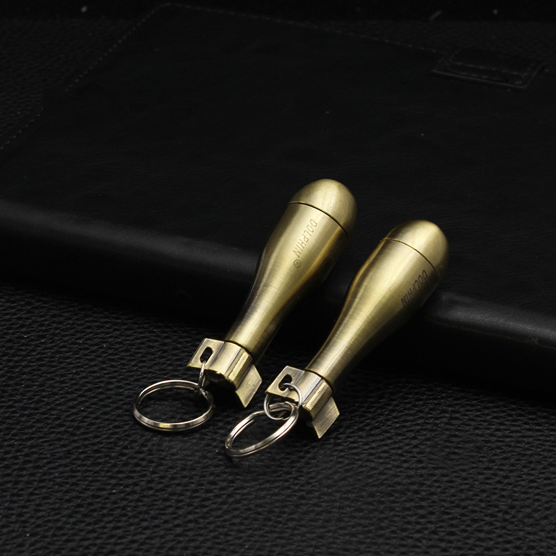 Hy628 creative metal 10000 match lighters with key chain pendant kerosene lighters wholesale