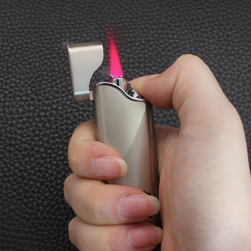 BD280   creative business windproof lighter metal gas cigarette lighter outdoor cigarette set wholesale