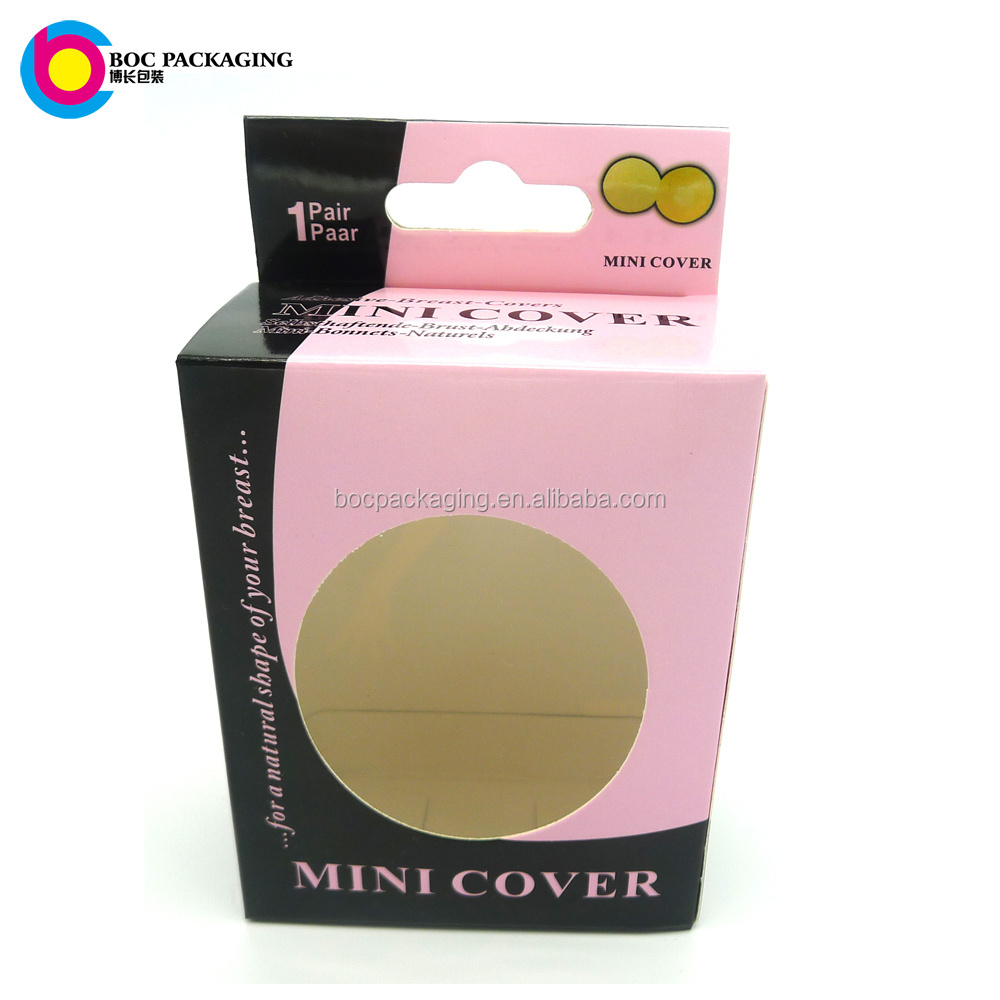 custom made Hang Tab Box for Retail Products Packaging with window