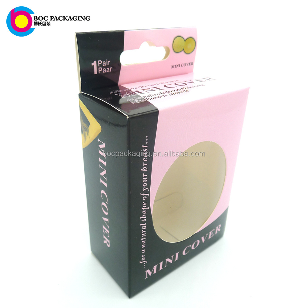 custom made Hang Tab Box for Retail Products Packaging with window