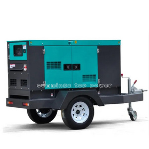 electric power 60hz 230V 64kw 80kva silent trailer type diesel generator 4 wheels with famous engine