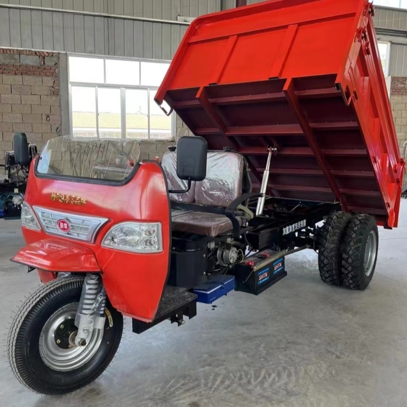 Fully enclosed tricycle diesel dump truck electric cargo tricycle 3-wheel