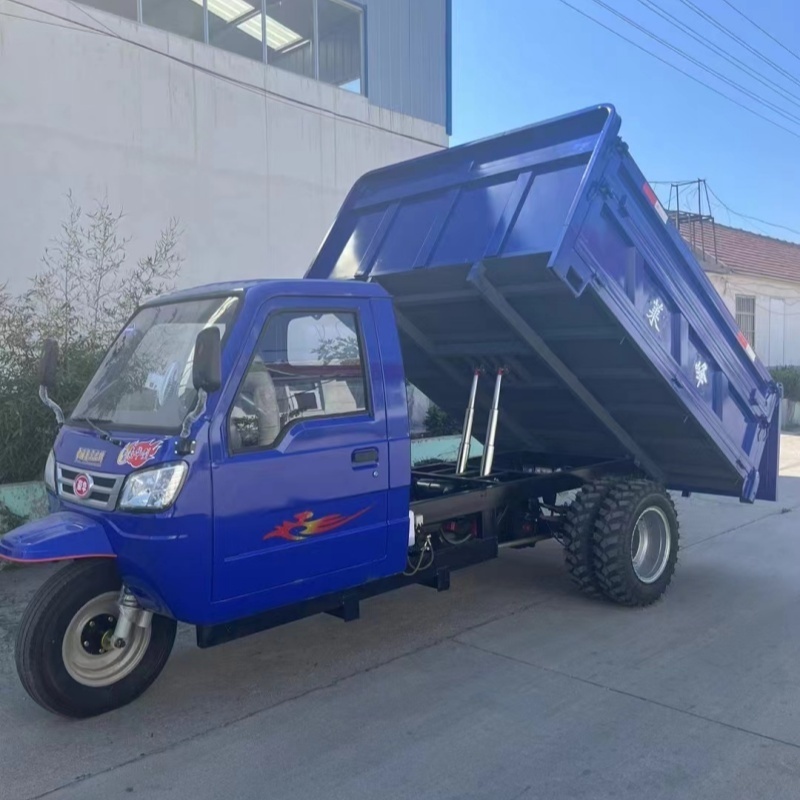 Fully enclosed tricycle diesel dump truck electric cargo tricycle 3-wheel