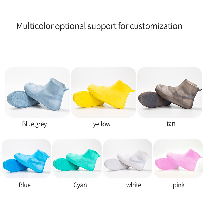 Waterproof Unisex Reusable Rubber Shoes Anti Slip Sneaker Silicone Shoe Cover Kids Rain Boots Protectors For Women Men