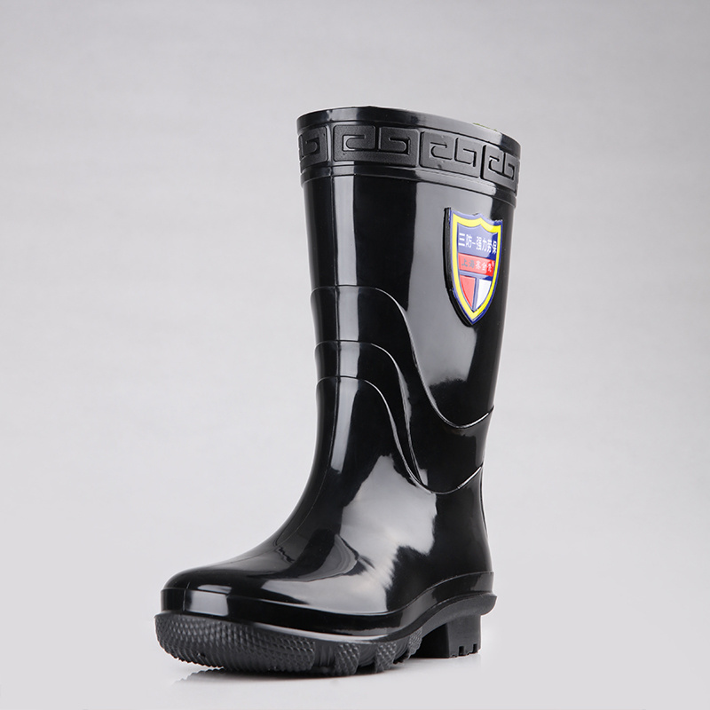 Water proof oil acid resistant non safety plastic PVC rain gum boots for men rain boots wholesale wellington