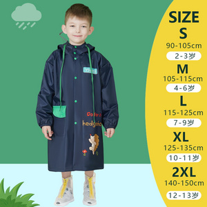 Fashion creative children's waterproof raincoat backpack 2-13 years old boys and girls raincoat wholesale