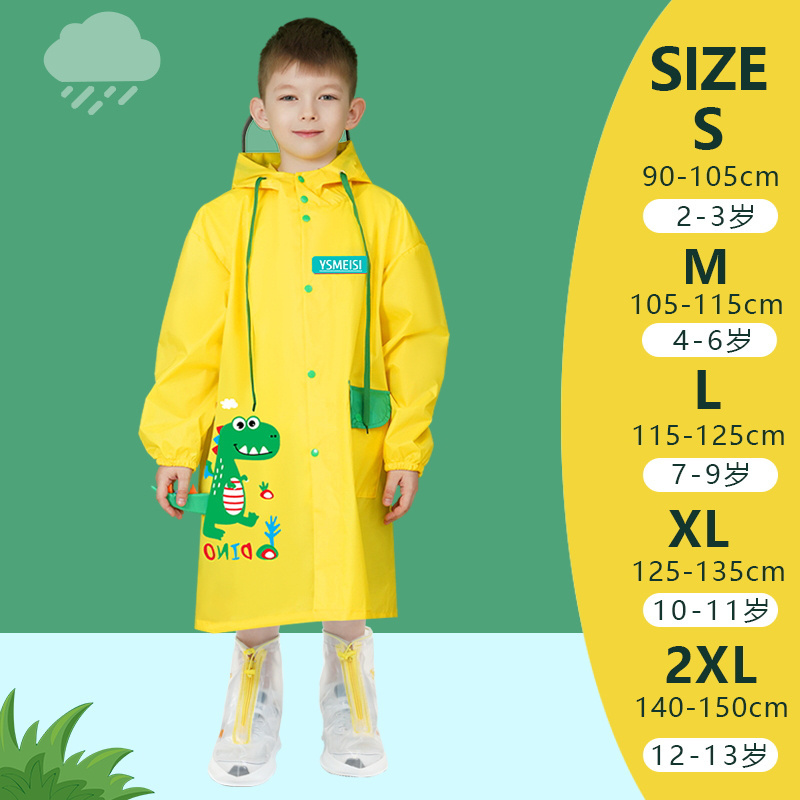 Fashion creative children's waterproof raincoat backpack 2-13 years old boys and girls raincoat wholesale