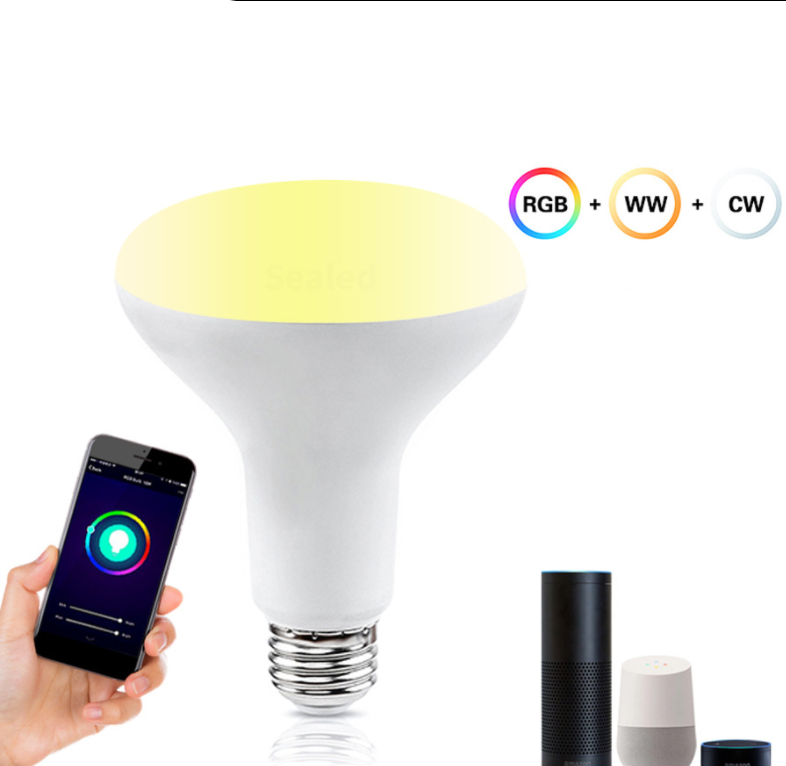 BR30 Graffiti Light Smart WIFI Flat Head Music Bulb RGBCW