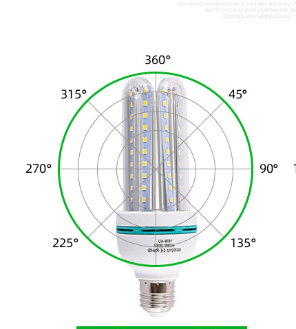 LED energy-saving lamp U-shaped corn lamp E27 screw bulb 4U ultra-bright full power energy-saving LED white household bulb