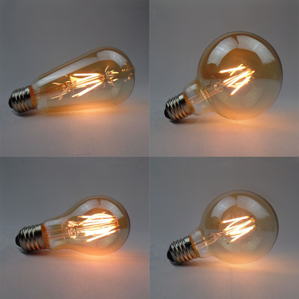 LED Bulb E27 220V 240V LED Filament Light E14 2W 4W 6W 8W Glass  LED Bulb Edison Candle Light