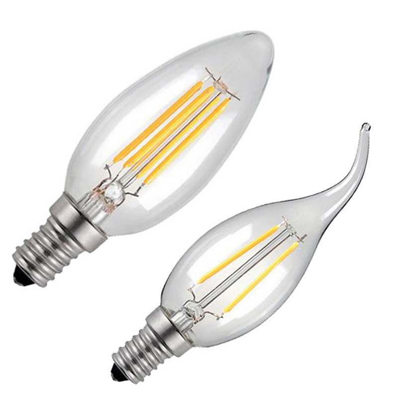 LED Bulb E27 220V 240V LED Filament Light E14 2W 4W 6W 8W Glass  LED Bulb Edison Candle Light