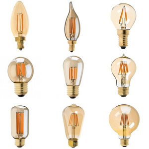 LED Bulb E27 220V 240V LED Filament Light E14 2W 4W 6W 8W Glass  LED Bulb Edison Candle Light