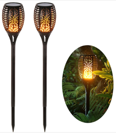 Waterproof Decoration Solar Flame Torch Light Flickering 96 LED Tiki Torches Solar Torch Light 50 12 IP65 Solar Cell Lamp 70 360