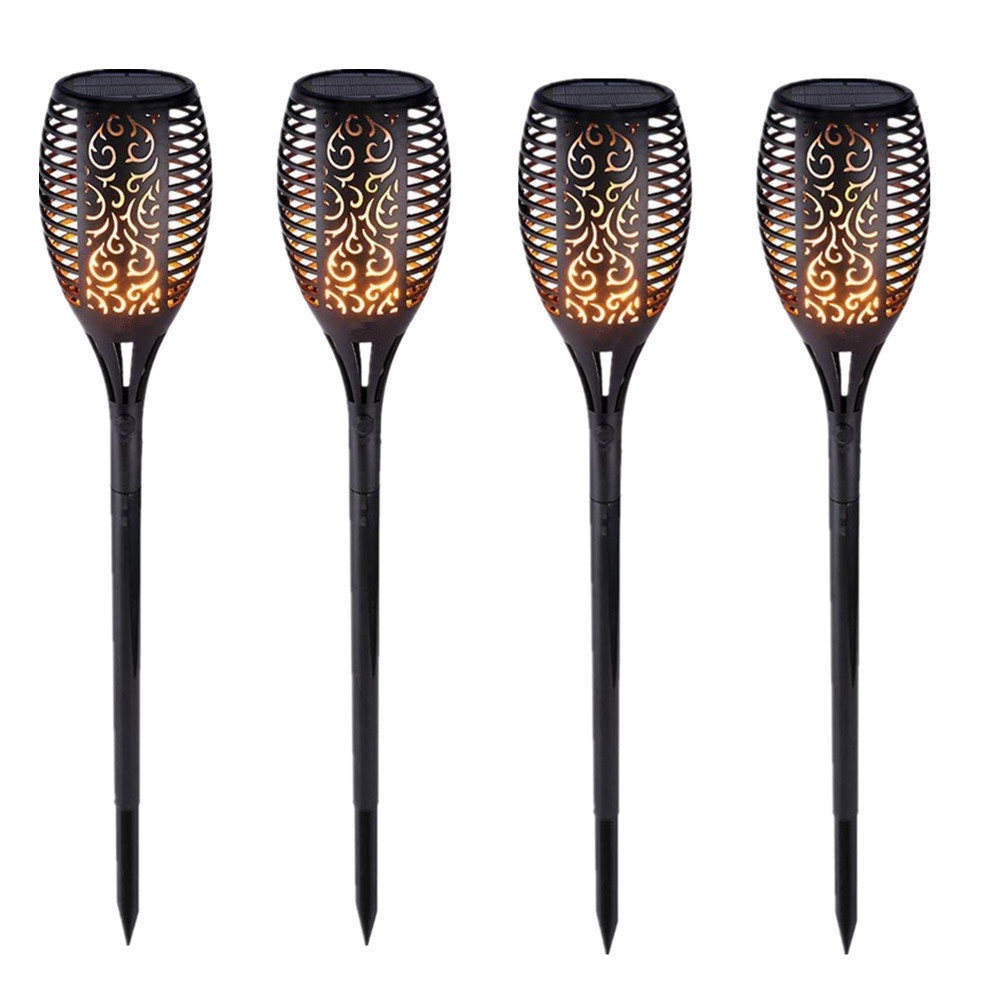 Waterproof Decoration Solar Flame Torch Light Flickering 96 LED Tiki Torches Solar Torch Light 50 12 IP65 Solar Cell Lamp 70 360