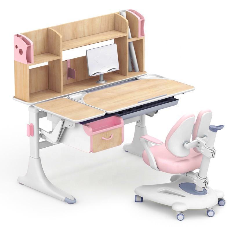 The newest fashion sells adjustable  children's  wooden tables  for student