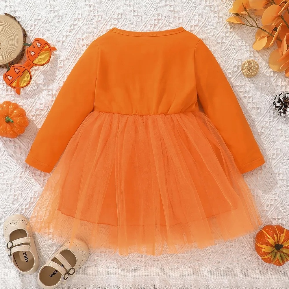 Custom Made Cheap Children toddler costumes halloween party fancy polyester cotton long sleeve sweet Tulle Dress for kids girls