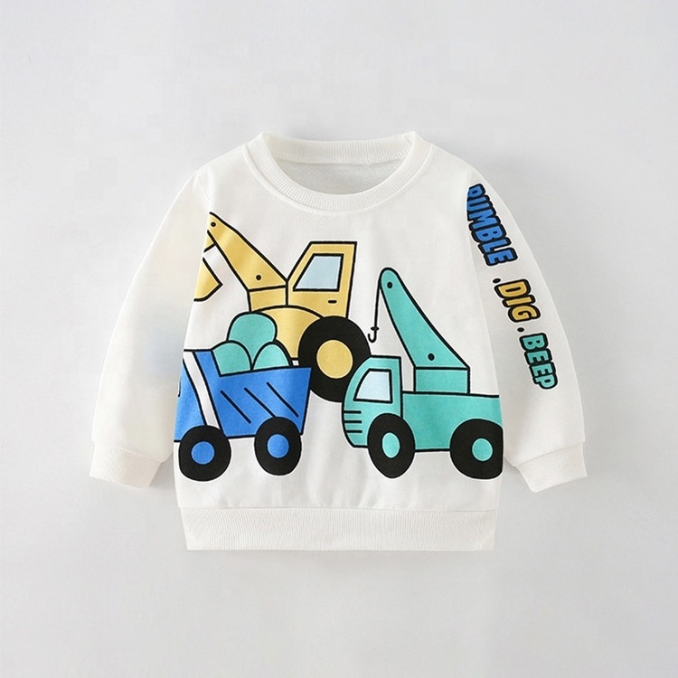 custom children Popular O Neck Long Sleeve Cartoon printing fall sweatshirt kids pullover oversized sweatshirt for kids girls