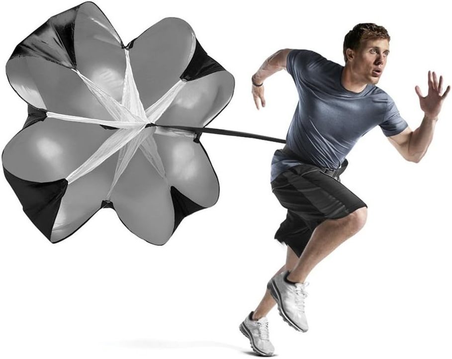 Parachute running resistance training speed chute umbrella sprint power training soccer drilling