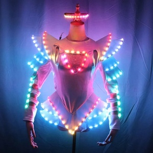 Creative LED color robot costume bar nightclub luminous performance dance costume lights led dance costumes