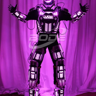 Party Traje Led Robot Costume Led Clothes Stilts Walker Costume Disfraces Halloween Led Suit Costume Helmet