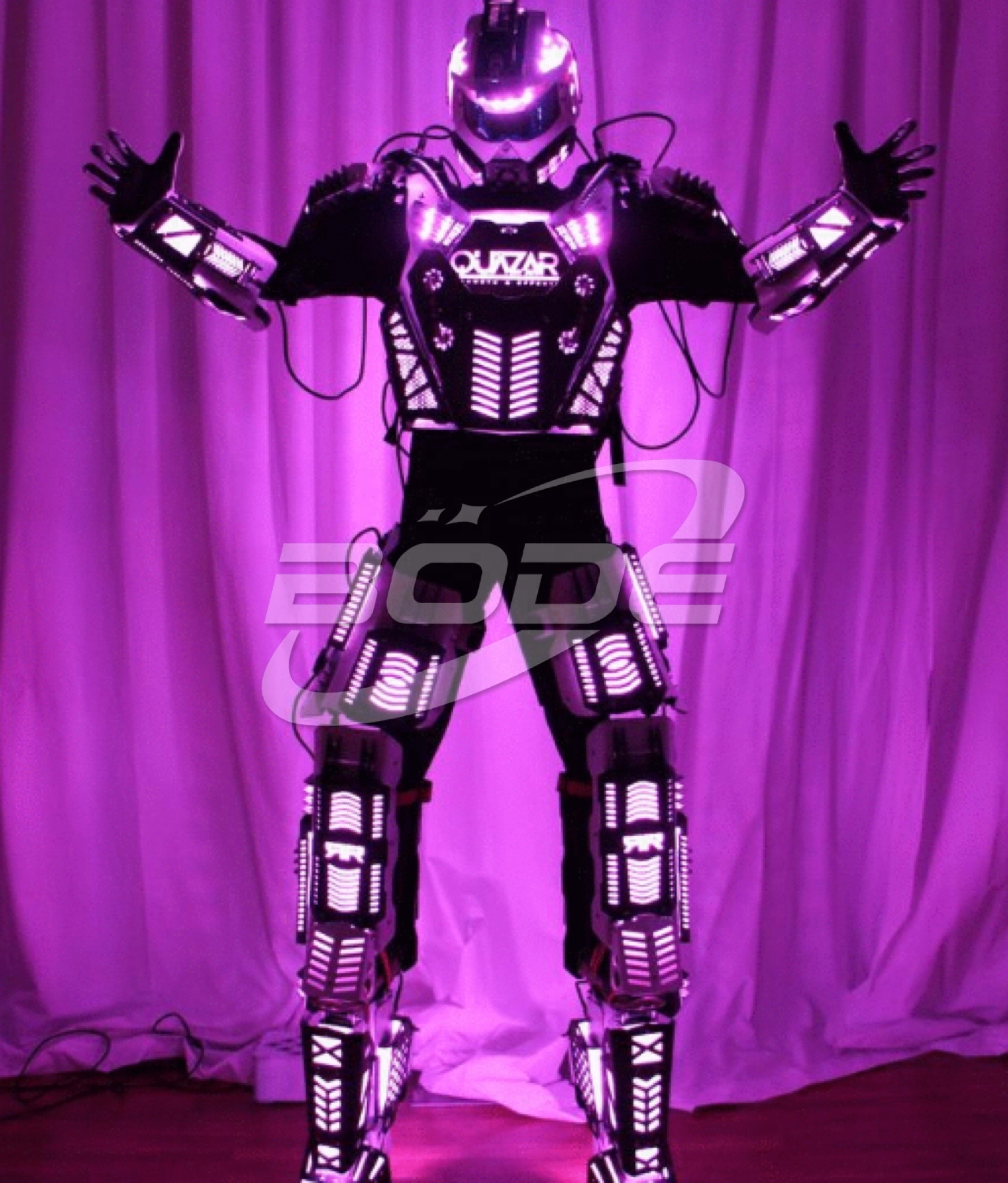 Traje Led  Party Robot Costume Led Clothes Stilts Walker Costume Disfraces Halloween Led Suit Costume Helmet