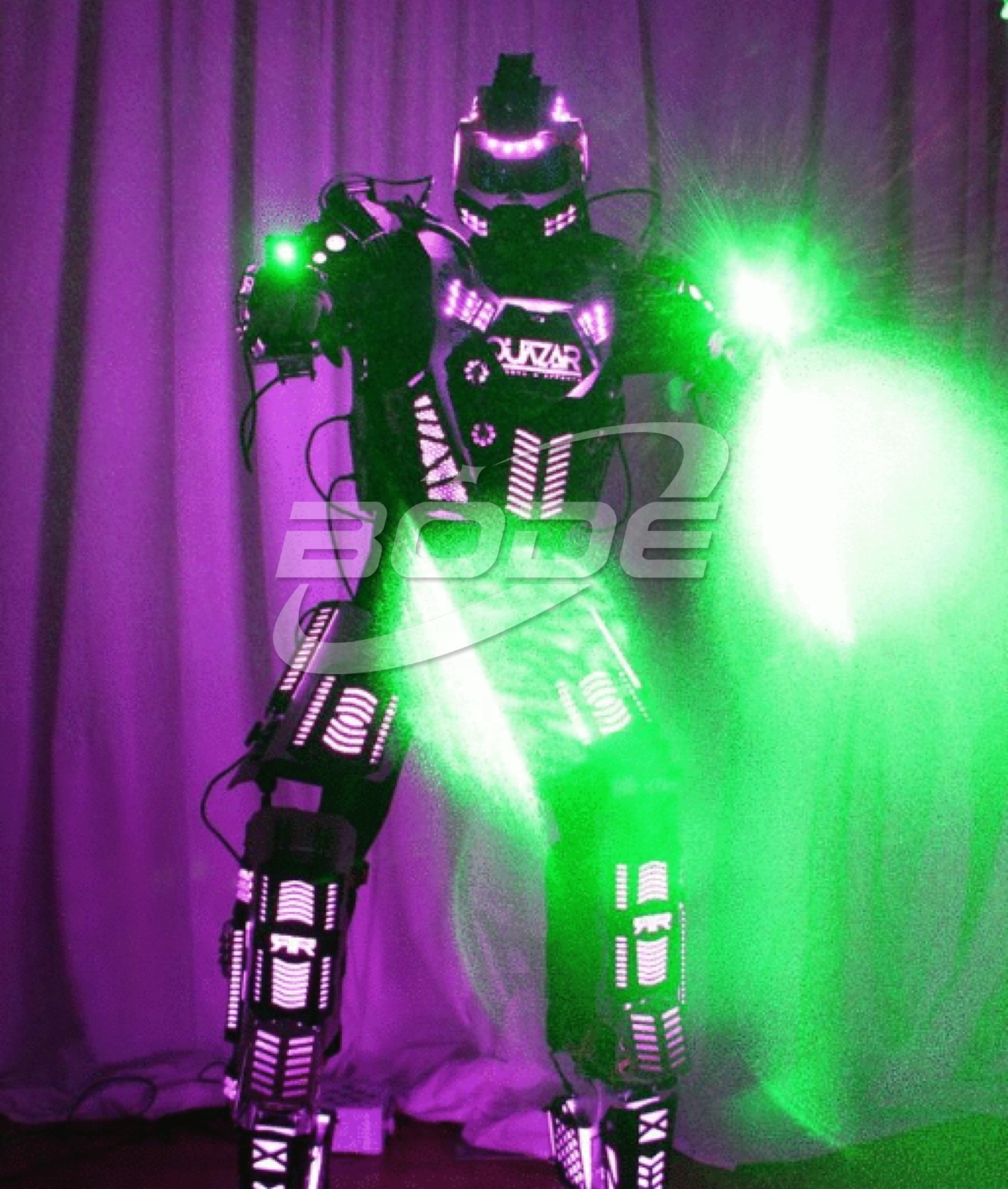 Party Traje Led Robot Costume Led Clothes Stilts Walker Costume Disfraces Halloween Led Suit Costume Helmet