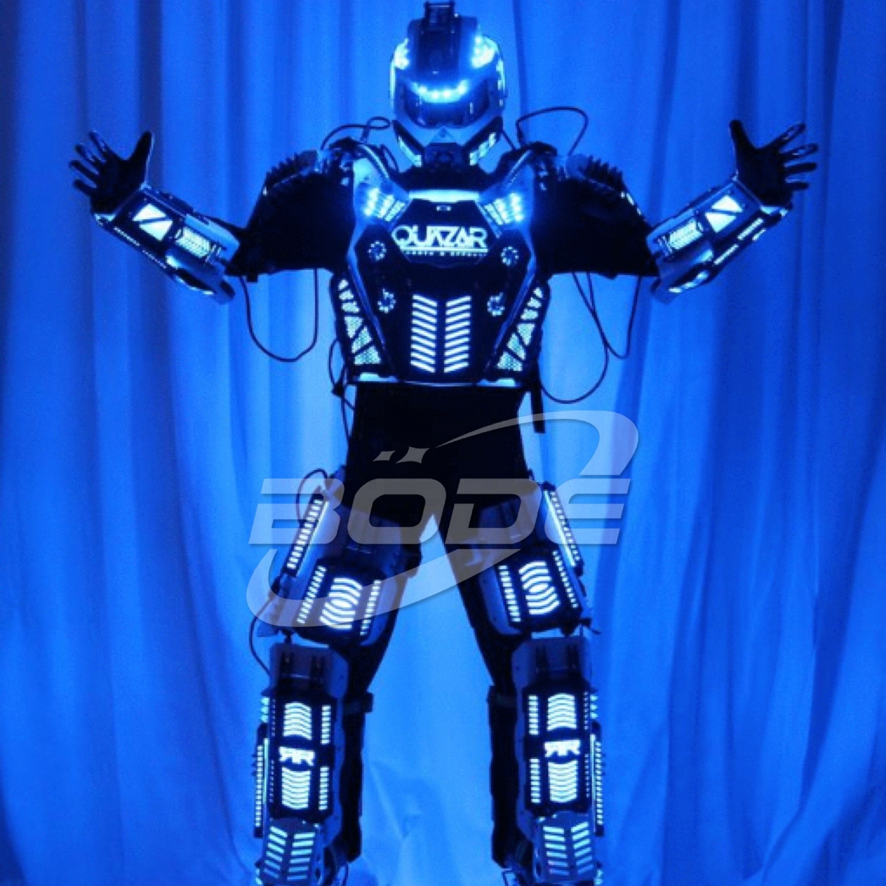 Traje Led  Party Robot Costume Led Clothes Stilts Walker Costume Disfraces Halloween Led Suit Costume Helmet