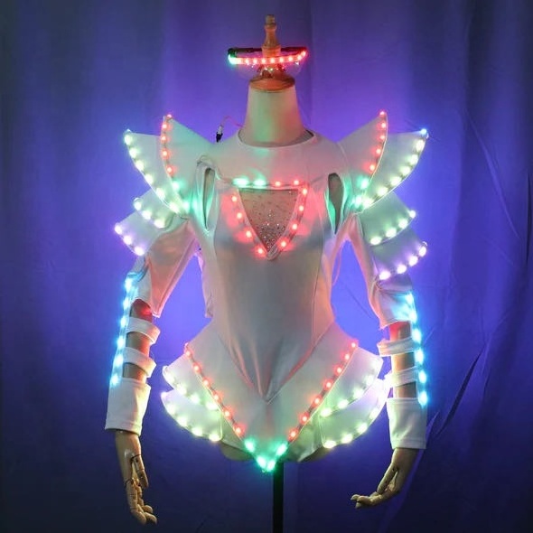 Creative LED color robot costume bar nightclub luminous performance dance costume lights led dance costumes