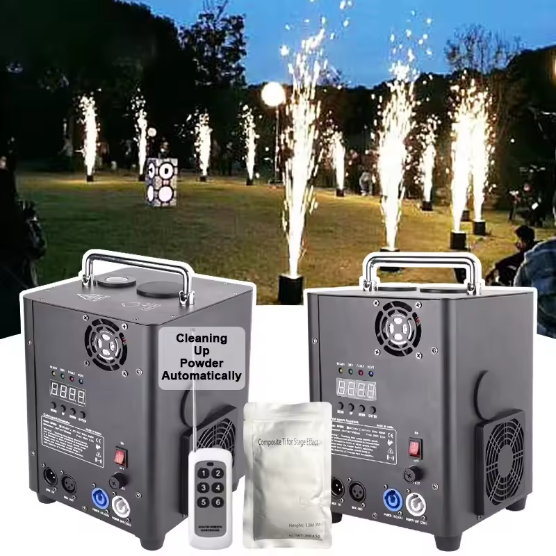 Cold spark machine 600W Cold Pyro Spark Fire Works Wireless DMX Control Fireworks Cold Sparkler Machine for Wedding Stage