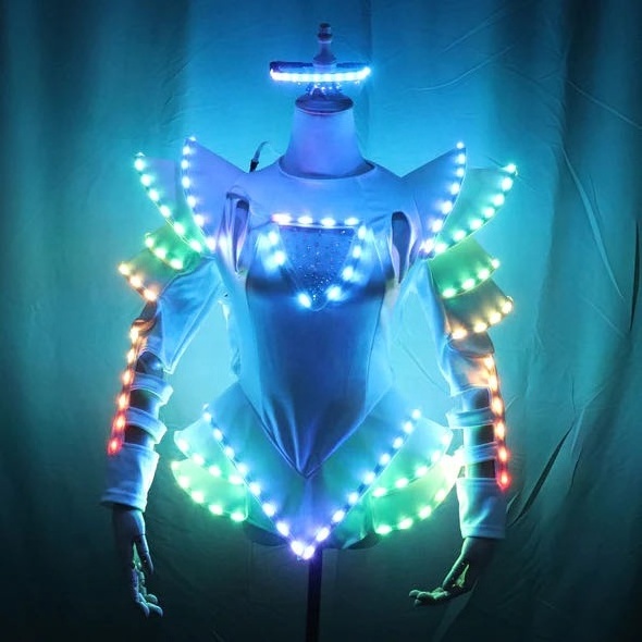 Creative LED color robot costume bar nightclub luminous performance dance costume lights led dance costumes