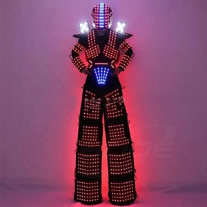 Pixels Led Robot Suit Traje De Robot Con Leds Full Color Dance Costumes Party Stilts Walker Led Robot Costume