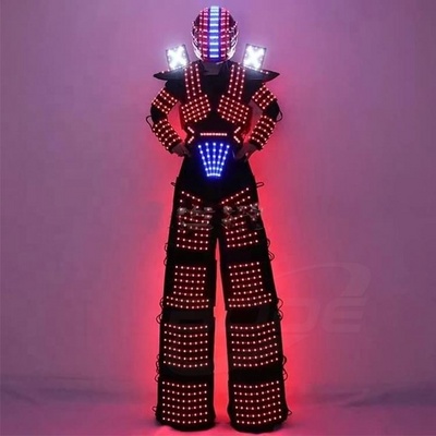 Pixels Led Robot Suit Traje De Robot Con Leds Full Color Dance Costumes Party Stilts Walker Led Robot Costume