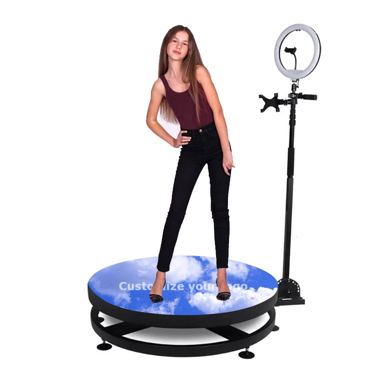 2022 spin camera 360 battery powered photo booth 360 degree automatic slow spin motion camera stand