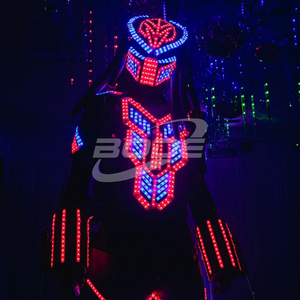 Hot Selling Nightclub Robot Led Para Zancos Dj Carnival Party Costume Colorful Stilt Robot Led Ballroom Robot Party Costume