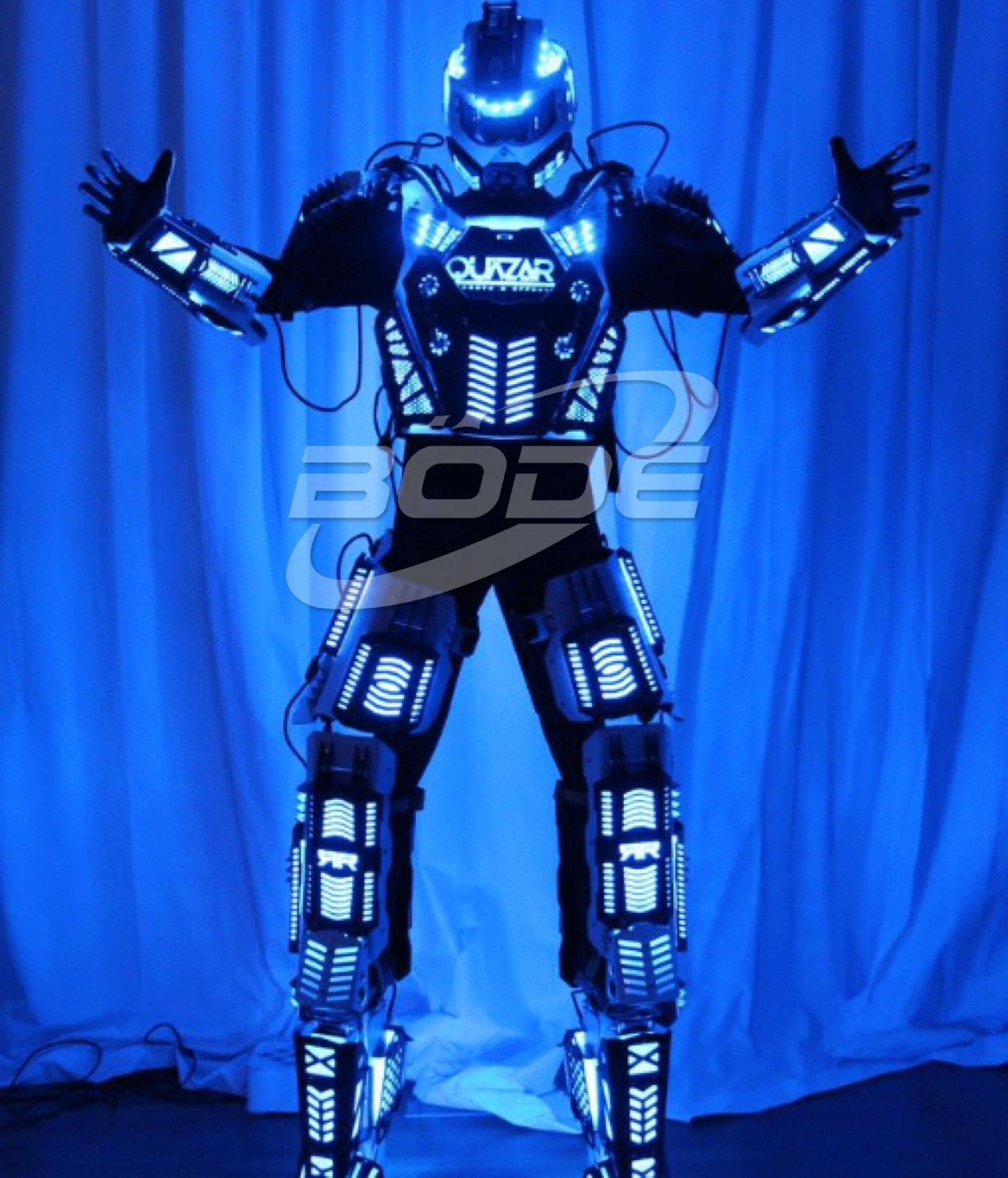 Party Traje Led Robot Costume Led Clothes Stilts Walker Costume Disfraces Halloween Led Suit Costume Helmet